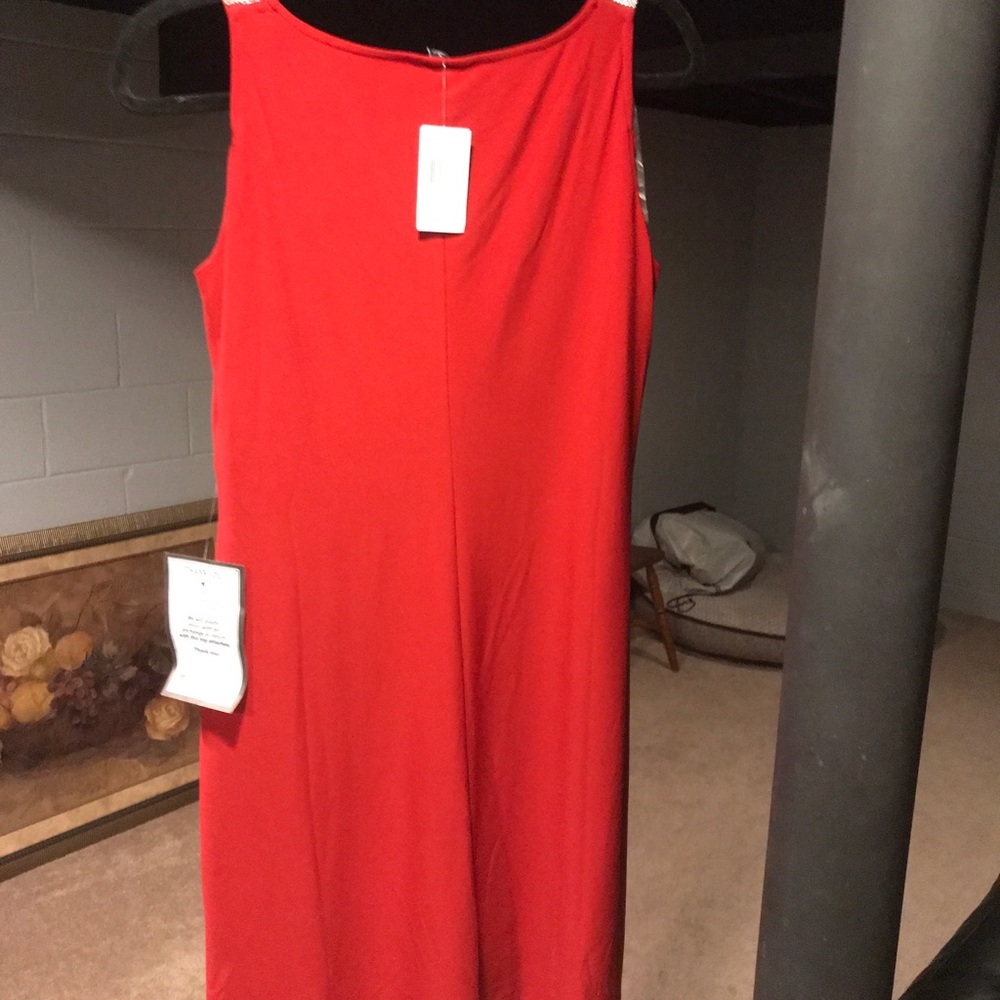 Ladies red cocktail dress